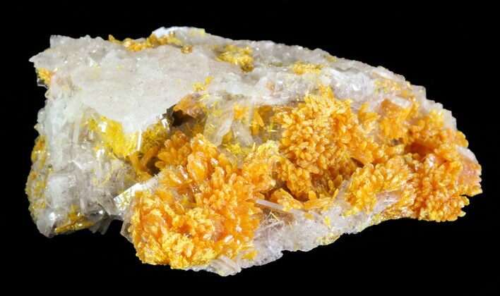 Orpiment With Barite Crystals - Peru #63780
